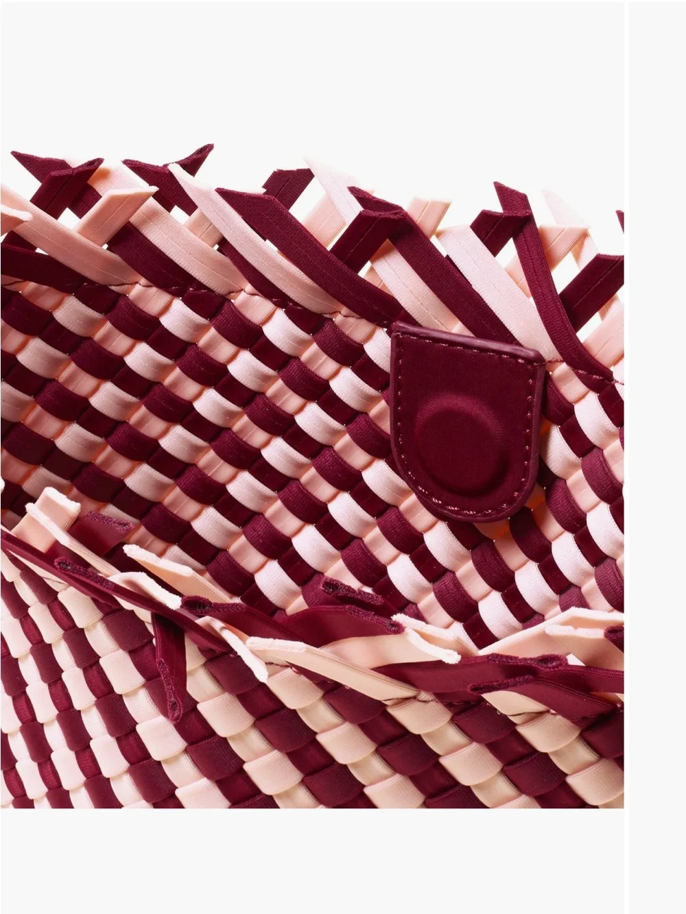 Naghedi Woven Pink and Burgundy clutch - Women Bags